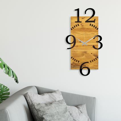 Reloj de pared 41x74 cm 1xAA madera/metal