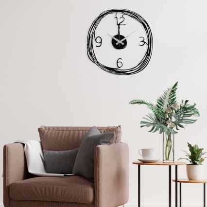 Reloj de pared 48 cm 1xAA negro