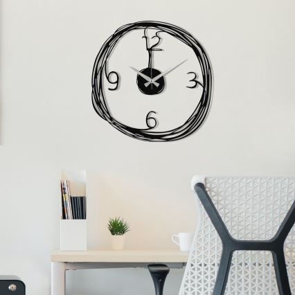 Reloj de pared 48 cm 1xAA negro