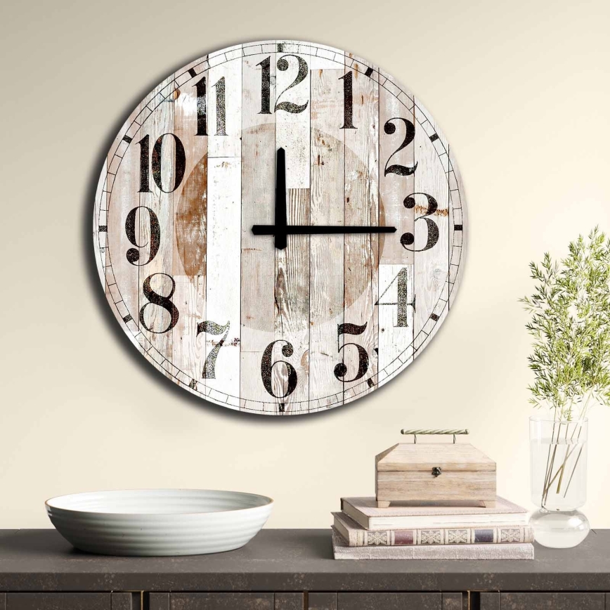 Reloj de pared 50 cm 1xAA marrón