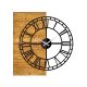 Reloj de pared 55x58 cm 1xAA madera/metal