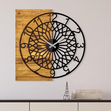 Reloj de pared 57x58 cm 1xAA madera/metal