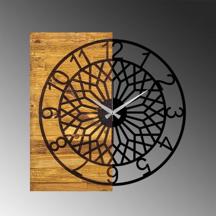 Reloj de pared 57x58 cm 1xAA madera/metal