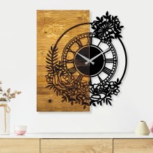Reloj de pared 58x51 cm 1xAA madera/metal