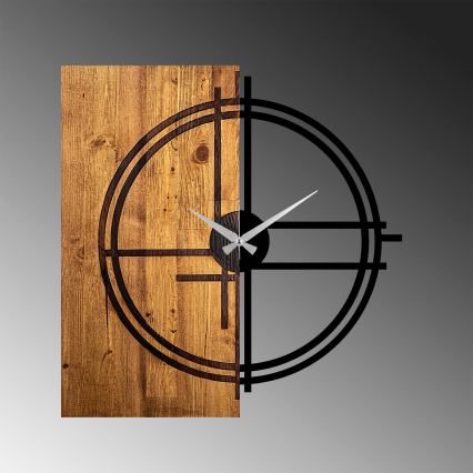 Reloj de pared 58x56 cm 1xAA madera/metal