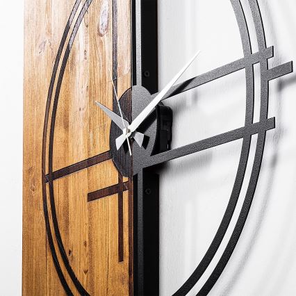 Reloj de pared 58x56 cm 1xAA madera/metal