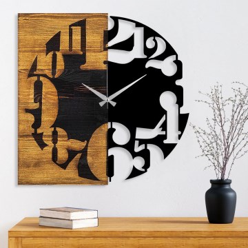 Reloj de pared 58x58 cm 1xAA madera/metal