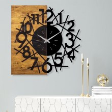 Reloj de pared 59x58 cm 1xAA madera/metal