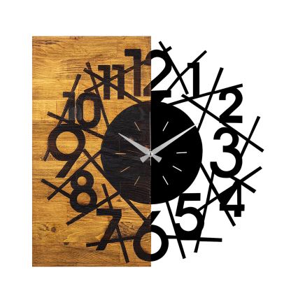 Reloj de pared 59x58 cm 1xAA madera/metal