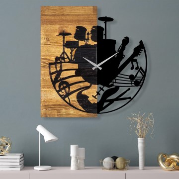 Reloj de pared 60x58 cm 1xAA madera/metal