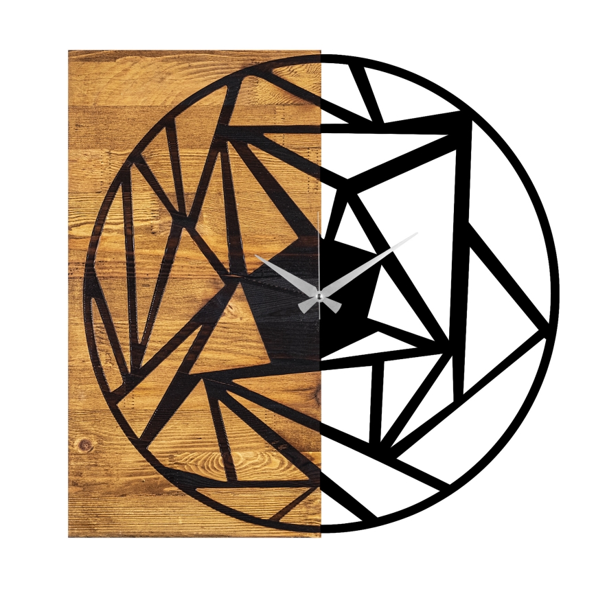 Reloj de pared 60x58 cm 1xAA madera/metal