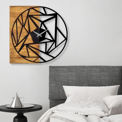 Reloj de pared 60x58 cm 1xAA madera/metal