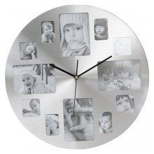 Reloj de pared con marcos de fotos 1xAA