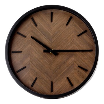 Reloj de pared diá. 30 cm 1xAA negro/marrón