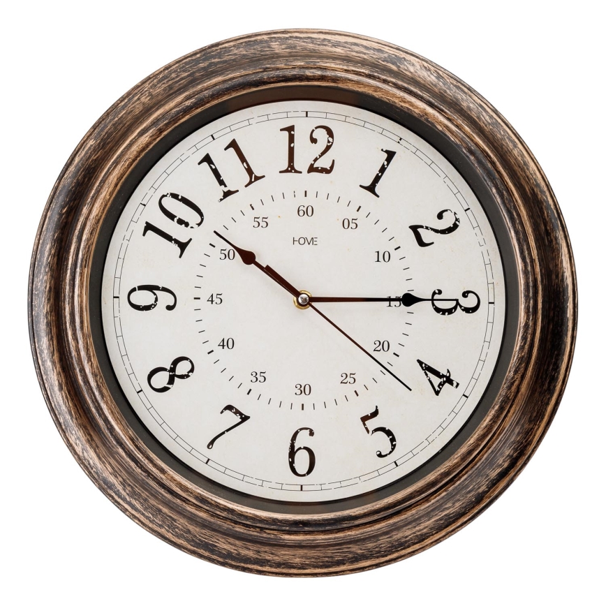 Reloj de pared diá. 40 cm 1xAA bronce/blanco