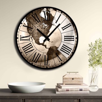 Reloj de pared diá. 50 cm 1xAA marrón
