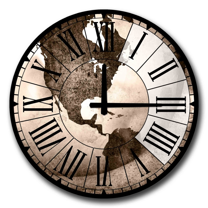 Reloj de pared diá. 50 cm 1xAA marrón