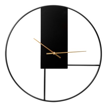Reloj de pared diá. 50 cm 1xAA negro/dorado