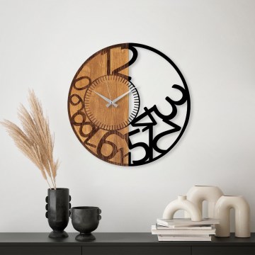 Reloj de pared diá. 56 cm 1xAA madera/metal