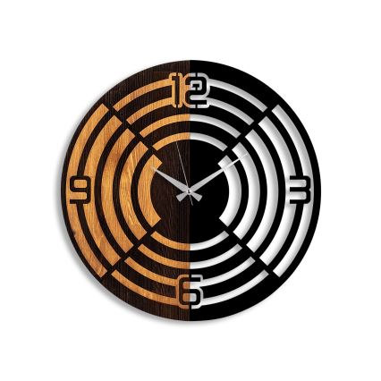 Reloj de pared diá. 56 cm 1xAA madera/metal