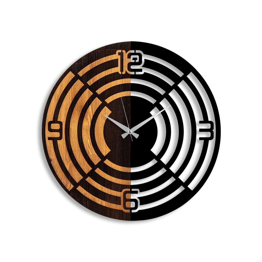 Reloj de pared diá. 56 cm 1xAA madera/metal
