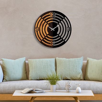 Reloj de pared diá. 56 cm 1xAA madera/metal
