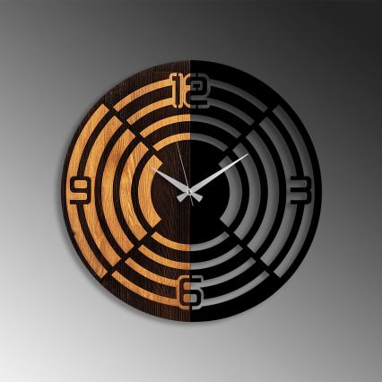 Reloj de pared diá. 56 cm 1xAA madera/metal