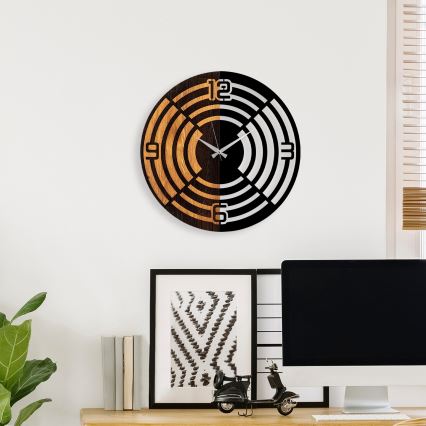 Reloj de pared diá. 56 cm 1xAA madera/metal