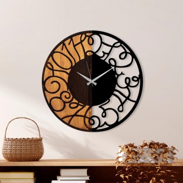 Reloj de pared diá. 56 cm 1xAA madera/metal