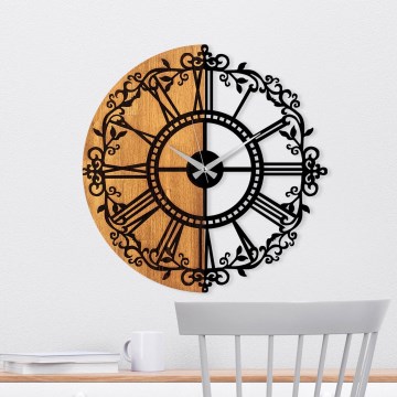 Reloj de pared diá. 56 cm 1xAA madera/metal