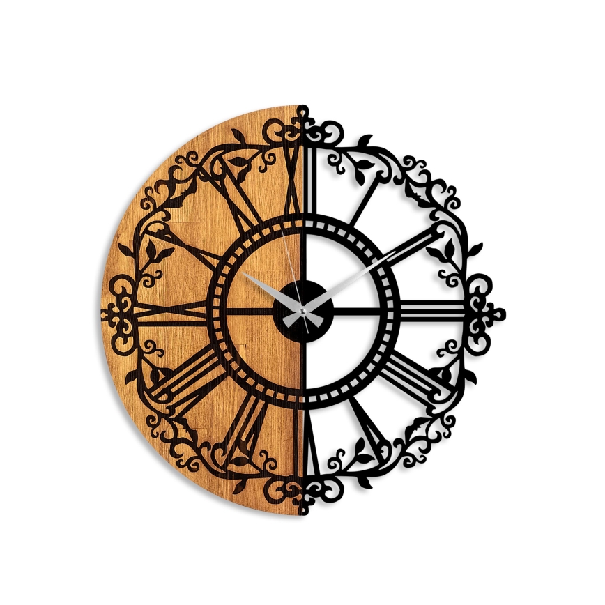 Reloj de pared diá. 56 cm 1xAA madera/metal