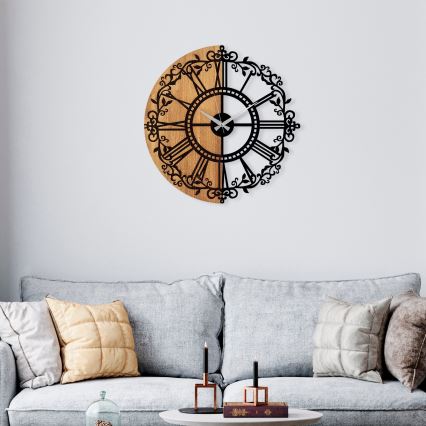 Reloj de pared diá. 56 cm 1xAA madera/metal