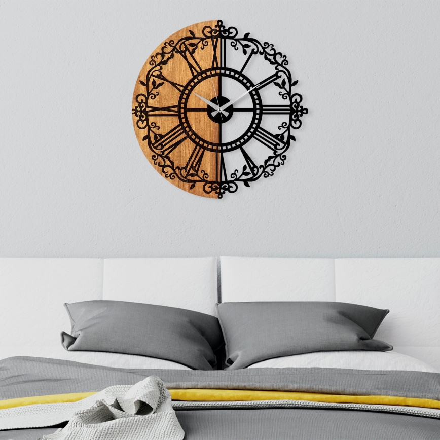 Reloj de pared diá. 56 cm 1xAA madera/metal