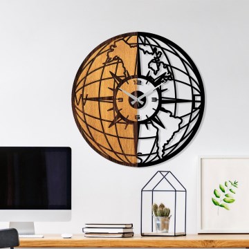 Reloj de pared diá. 56 cm 1xAA madera/metal