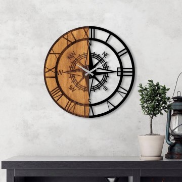 Reloj de pared diá. 56 cm 1xAA madera/metal