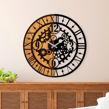 Reloj de pared diá. 56 cm 1xAA madera/metal