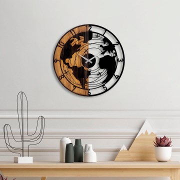 Reloj de pared diá. 56 cm 1xAA madera/metal