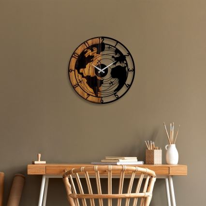 Reloj de pared diá. 56 cm 1xAA madera/metal