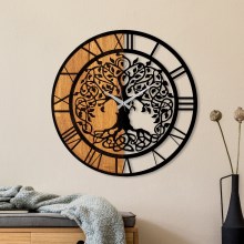 Reloj de pared diá. 56 cm 1xAA madera/metal