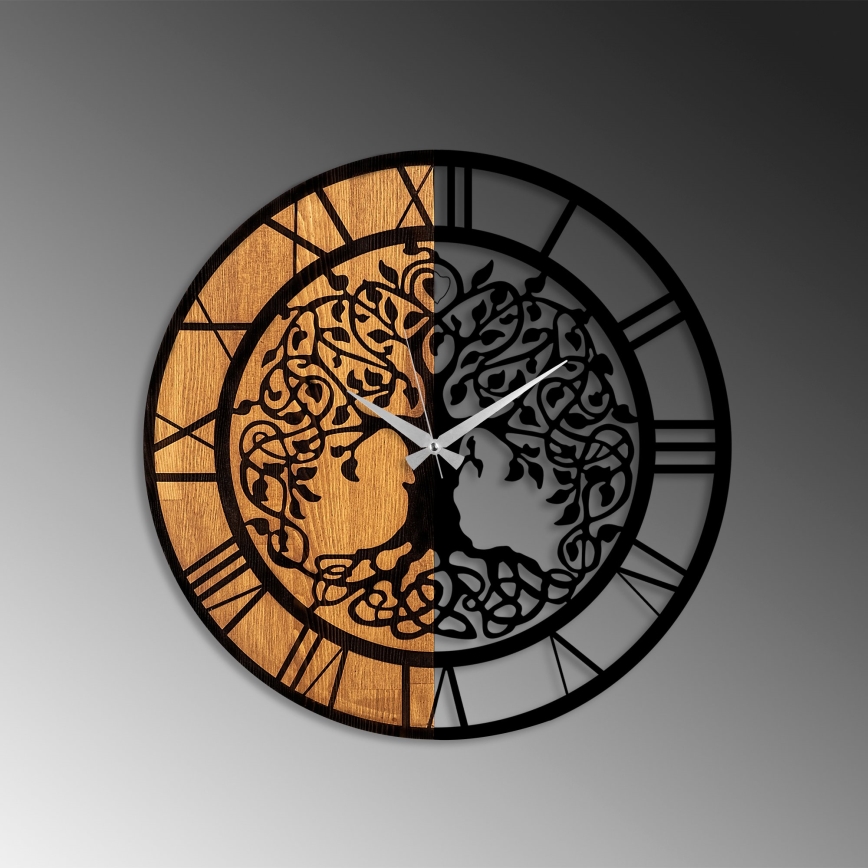 Reloj de pared diá. 56 cm 1xAA madera/metal