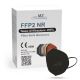 Respirador FFP2 NR CE 0598 negro 1pc