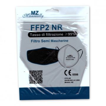 Respirador FFP2 NR CE 0598 negro 1pc