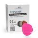 Respirador FFP2 NR CE 0598 rosa oscuro 1pc