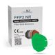 Respirador FFP2 NR CE 0598 verde 1pc