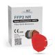 Respirador FFP2 NR CE 2163 rojo 1pc