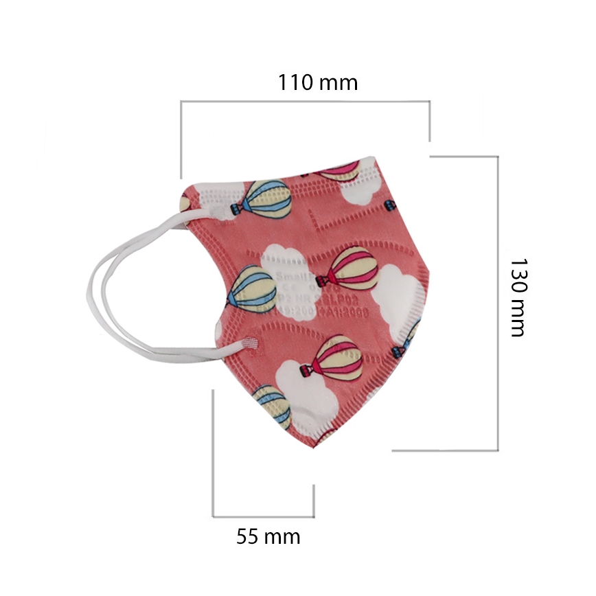 Respirador tamaño infantil FFP2 Kids NR CE 0370 Balones rosa 50pcs