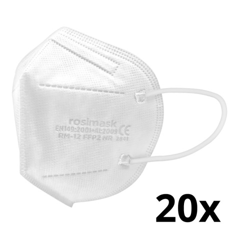 Respirador tamaño infantil FFP2 ROSIMASK MR-12 NR blanco 20pcs