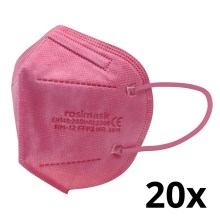 Respirador tamaño infantil FFP2 ROSIMASK MR-12 NR rosa 20pcs