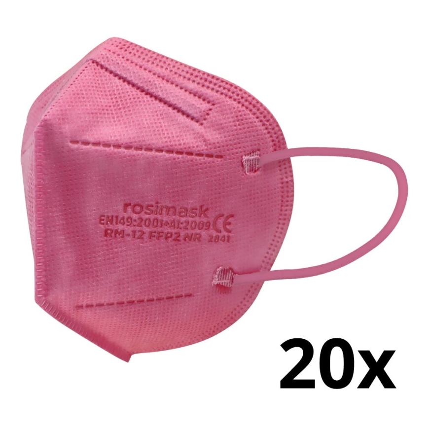 Respirador tamaño infantil FFP2 ROSIMASK MR-12 NR rosa 20pcs