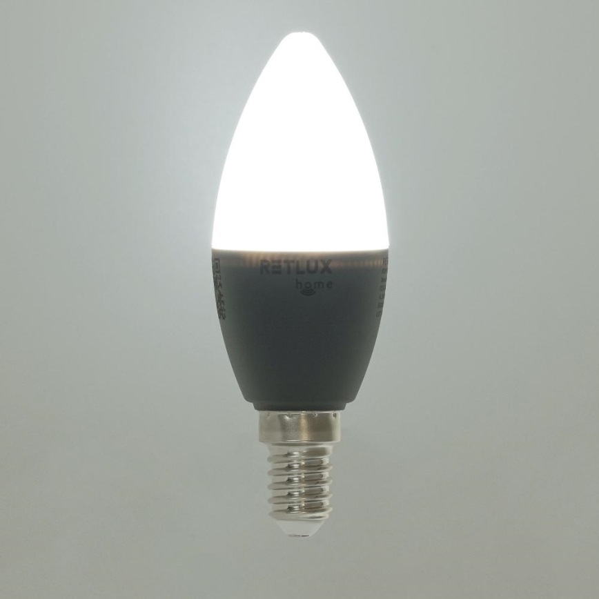Bombilla LED RGBW regulable C37 E14/4,5W/230V 2700-6500K Wi-Fi Tuya